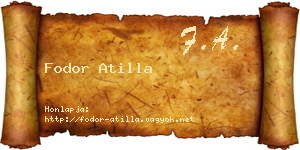 Fodor Atilla névjegykártya